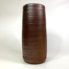 Bizen Ware Thick & Heavy Cylindrical Vase Vintage Japanese Pottery