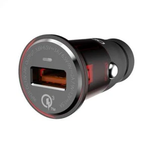 CAR CHARGER 18W FAST USB PORT POWER ADAPTER DC SOCKET QUICK CHARGE for PHONES - Picture 1 of 6