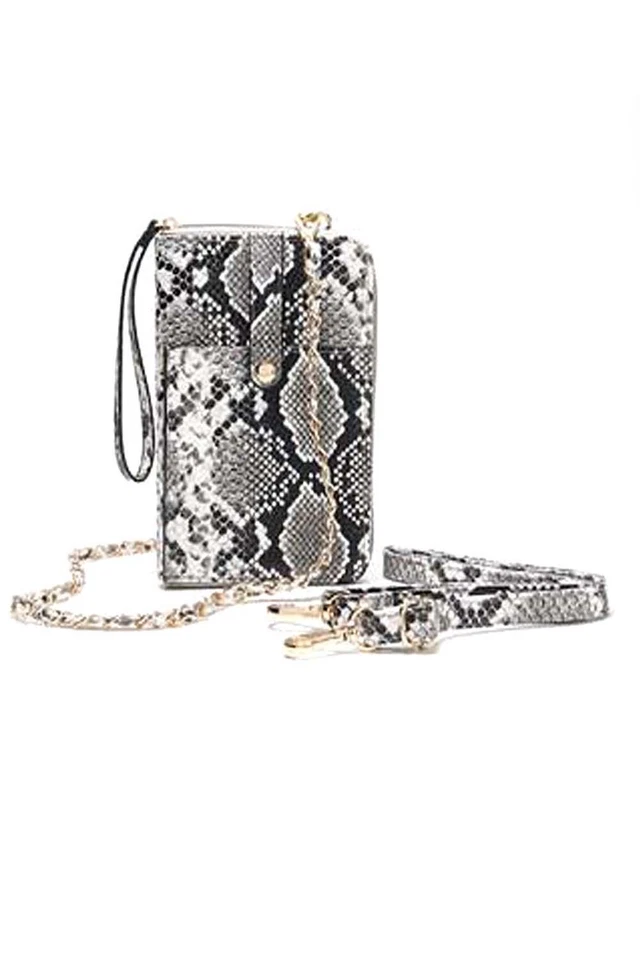 G.I.L.I. Bandolera billetera de cuero sintético con dos correas serpiente Foto 1 de 1