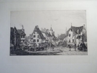 Maxime LALANNE (1827-1886) EAU FORTE ORIGINALE CUSSET VICHY ALLIER AUVERGNE 1860 - Photo 1/4