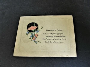 Saludos para Madre - Hoy te deseo felicidad... - Tarjeta de felicitación usada años 1900. - Imagen 1 de 2