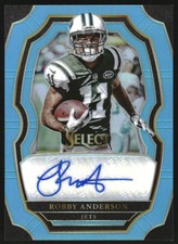 2017 Select Signatures Prizm Light Blue #26 Robby Anderson Autograph /49