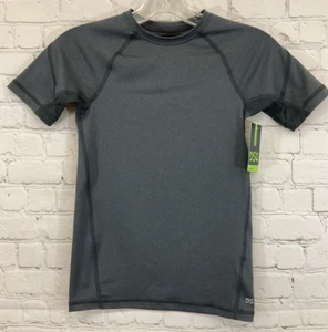 Boy's DAB68502H Short Sleeve Compression Top Dark Heather Grey M Medium - Picture 1 of 12