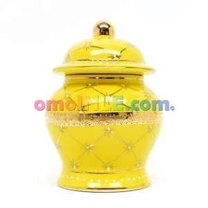 POTICHE DE PORCELANA TINAJITA 6" SOPERAS TINAJA JIMAGUAS SOPERITA AMARILLO AMARILL - Imagen 1 de 6