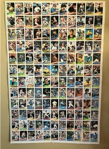 1985 Topps Baseball Card VINTAGE Uncut Sheet (132 Cards) 28" x 43" George Brett - Picture 1 of 6