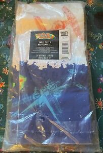 Vintage 90s Star Wars Party Paper Table Cloth 54" x 89" Hallmark Space Ship