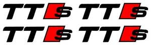 4x Audi TTs Brake Caliper Decals Stickers 75mm Black & Red rs - Picture 1 of 3