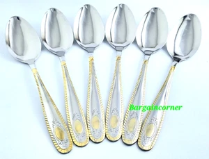 Table Spoons Stainless Steel (S6) Dinner Lunch Spoon Spoon Large Solid Design - Picture 1 of 27