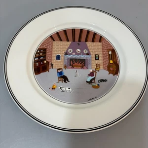 Villeroy & Boch Design Naif Porcelain By The Fireside Salad Dessert Plate 8" - Picture 1 of 4