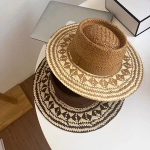 Wide Brim Western Cowgirl Hat Classic Panama Hat Fishing Hat for Women & Men - Picture 1 of 16