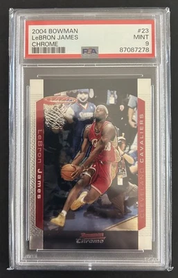 2004 Bowman Chrome #23 LeBron James PSA 9 MINT - Image 1 of 2