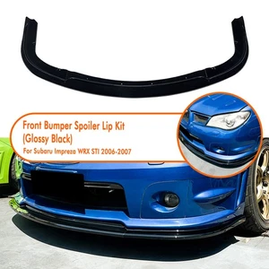Car Front Bumper Spoiler Lip Body Kit For Subaru Impreza WRX STI 2006-2007 Black - Picture 1 of 10