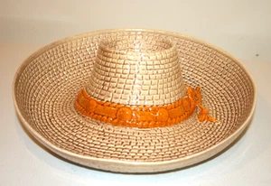 Vintage alte Keramik Sombrero Cowboy Hut Chips und Dip Servierschale gemarkt WP 86 - Bild 1 von 6