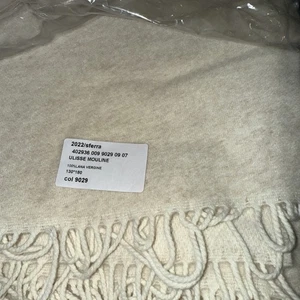 SFERRA 🚨SAMPLE 🚨 THROW Ulisse Mouline 100 Lana Vergine Ivory  Col 9029 - Picture 1 of 5