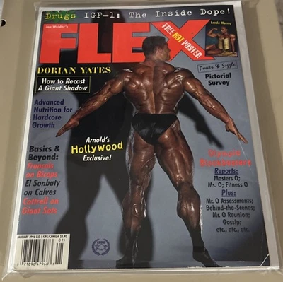 Dorian Yates Mr. Olympia - FLEX Bodybuilding Magazine - January 1996 - Image 1 of 4