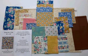 'Doing the 2-Step' Quilt Kit WESTERN Themed 36"x36" w/Fabric & Instructions - Picture 1 of 6