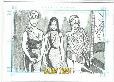 Star Trek TOS Art & Images Sketch Card Mudd's Women by Cris Bolson - Image 1 of 2