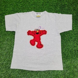Vintage 90s Sesame-Street Elmo Shirt Teens Large 18x23 Fuzzy Muppet - Picture 1 of 15