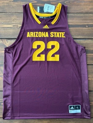 Camiseta deportiva de baloncesto Arizona State Sun Devils #22 roja Swingman Adidas talla XL Foto 1 de 4