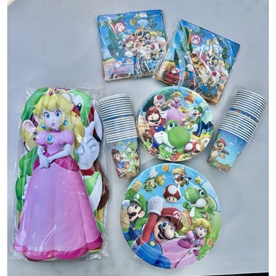 Mario Paper Party Supplies, Prefect For A Child's Party. - Image 1 of 2