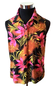 Blusa sin mangas Caribou New York para mujer talla L multicolor tropical floral - Imagen 1 de 17