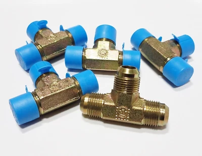 (5) WEATHERHEAD C5705x10 5/8" JIC 37 Tube OD Male UNION TEE 5/8" x 3 Flare Twin - Image 1 of 4