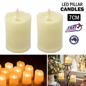 2x LED Lights Candles Free Battery Flickering Flameless Tealights Party Decor - Picture 1 of 10