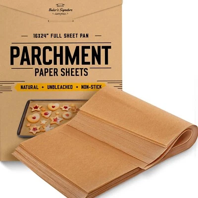 [220 hojas] Sartén de hoja completa 16 x 24 pulgadas papel pergamino hojas para hornear de Bak... Foto 1 de 4