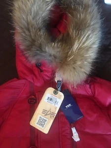 Alpha Industries N-3B Echo Elite Red Winter Jacket Fur Hood Trim Women’s Sz: XS - Picture 1 of 9