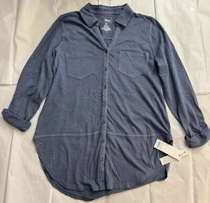 NWT Sonoma pretty woman's blue streak, Long Sleeve OR 3/4 Top SZ M - Picture 1 of 5