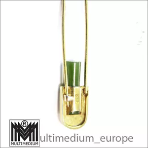 Broche de oro estilo Art Deco 333 broche de jade 8ct - Imagen 1 de 3