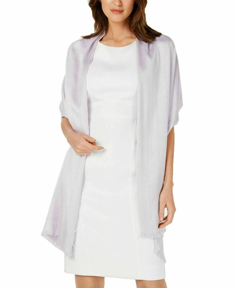 Inc Womens Stripes of Shine Pashmina Scarf Purple INC683800