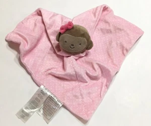 Just one you Monkey pink security blanket baby lovey pink bow carters white Dots - Foto 1 di 5