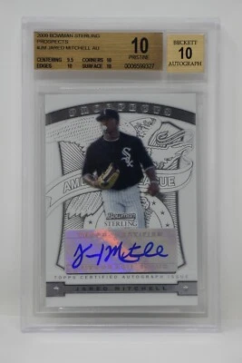 2009 Bowman Sterling Prospects #JM Jared Mitchell AU Rookie 🔥Beckett 10 PRIST🔥 - Image 1 of 4