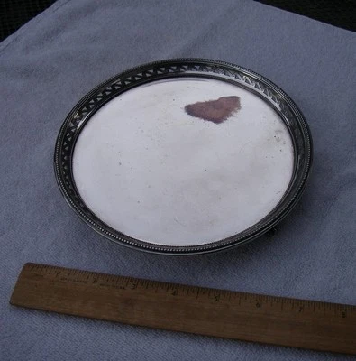 DE COLECCIÓN ELLIS BARKER Plateado SALVER/BANDEJA PARA BOTELLAS-tal cual-sin precio base Foto 1 de 4