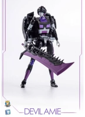 Arcee Black Autobot Dr. WU MS-30B Deformabl Robot Action Figure Kids Toys 4" New - Image 1 of 4