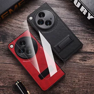 Für OnePlus Open Luxus Ledertasche Hybrid Ständer Cover + Front Displayschutz - Bild 1 von 16