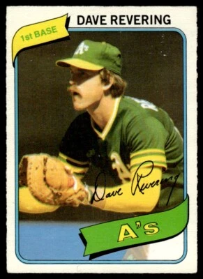 1980 O-Pee-Chee Dave Revering Oakland Athletics #227 R32 - Image 1 of 2