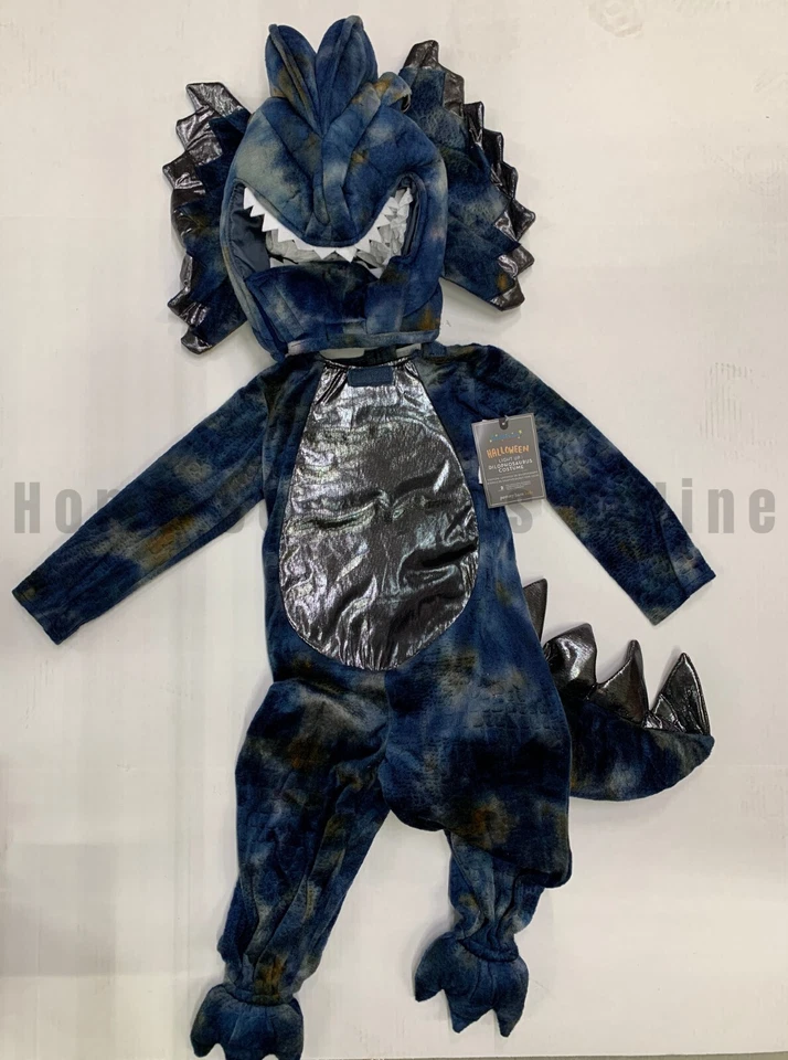 Disfraz de Halloween iluminado de dinosaurio Dilophosaurus Pottery Barn para niños 4 6 #432M Foto 1 de 4