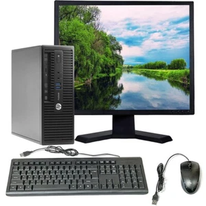 HP Desktop Computer PC Intel i3 16GB RAM 1TB HD 20in LCD Windows 10 Wi-Fi DVD/RW - Afbeelding 1 van 6