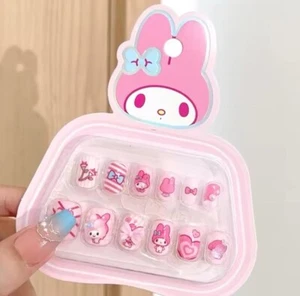Cute MyMelody Cartoon Press On Nails, Sanrio Accessories, Kawaii Style - Picture 1 of 4