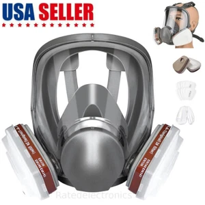 US Full Face Gas Mask Painting Spraying Respirator w/Filters for 6800 Facepiece - Picture 1 of 11