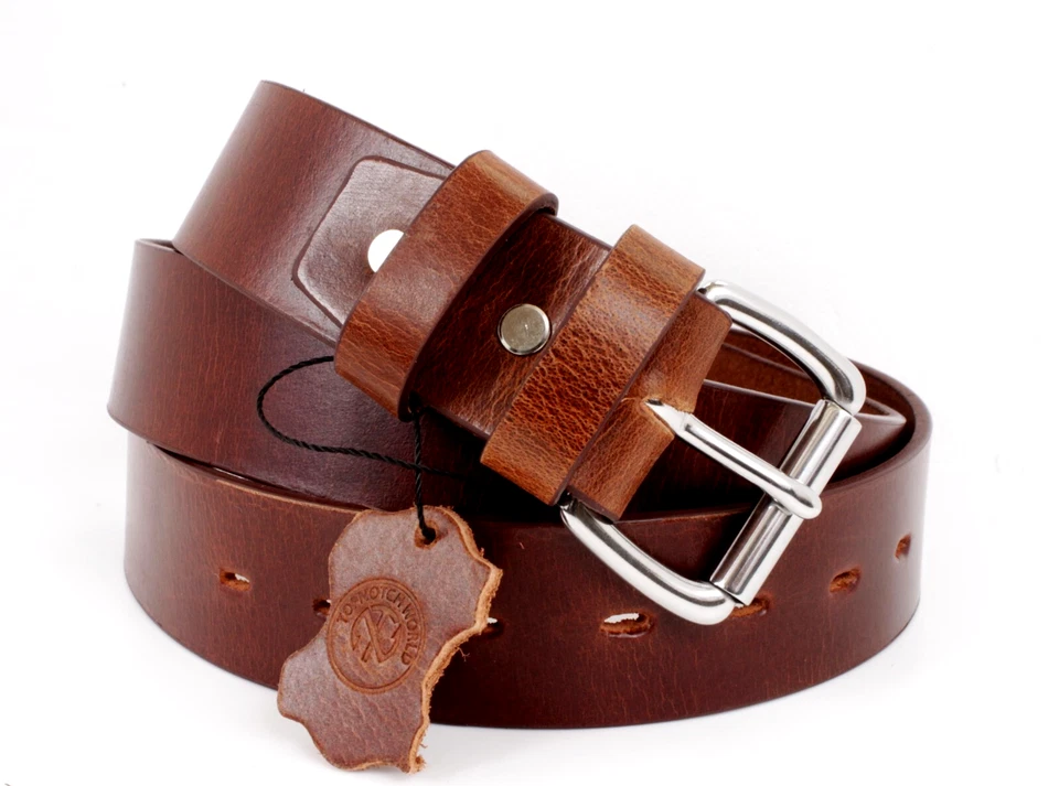 Cinturón de cuero de búfalo genuino para hombre ancho 1-1/2 FUUL GRAIN EE. UU. Hecho a mano por Amish Foto 1 de 4