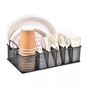 Silverware Organizer with Handle - Metal Utensil Caddy for Kitchen Counter 7 ... - Picture 1 of 9