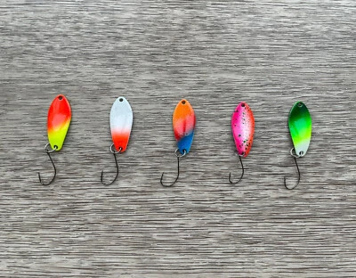 TROUT AREA BAIT'S 5er Forellenblinker Set, 2,5g, wie Dohna, Spoon, Japanblinker, Trout Area, Glow