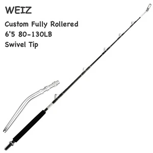 Premium Bent Bunt Trolling Rod 2 Piece 80-130lb Fishing Rod Saltwater Offshore - Picture 1 of 7