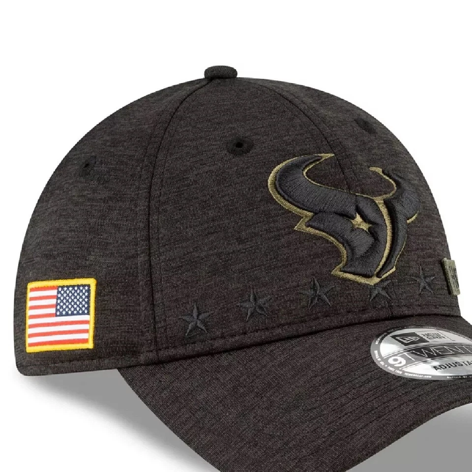 NUEVO CON ETIQUETAS Auténtico NFL New Era Para hombres Salute To Service Negro Tecnología Brezo 9Twenty Sombrero Foto 1 de 1
