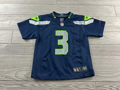 Camiseta de fútbol Nike Seattle Seahawks Russell Wilson para niños pequeños talla mediana Foto 1 de 4