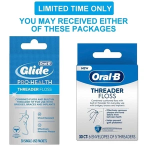 Oral B Glide Pro-Health Dental Threader Floss 30ct - Picture 1 of 7