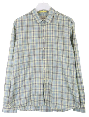 CAMEL ACTIVE Modern Fit Shirt Men's XL Blue Plaid Button Up Long Sleeve - Image 1 of 4